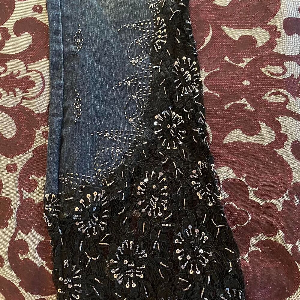 Unbranded Women's Black and Navy Jeans - Picture 4 of 8